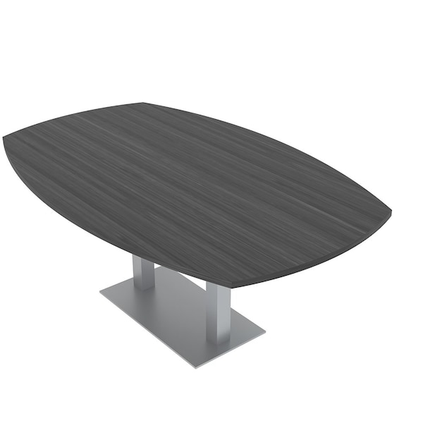 45 in W, 72 in L, 29 in H, Engineered Wood Top, Grey